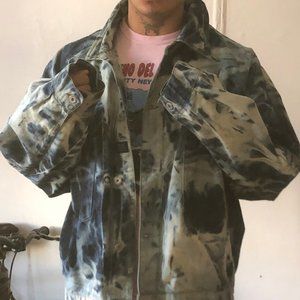 Vintage Acid Wash Denim Jacket, Oversized